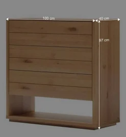 Moderne Kommode mit drei Schubladen und Fach - Algaro^Wohnen