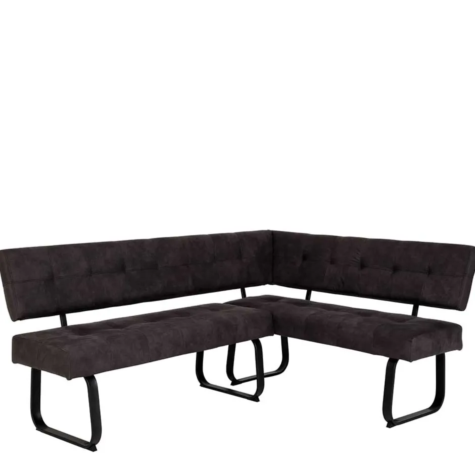 Moderne Microfaser Eckbank mit Bügelgestell - Elfetes^Wohnen Discount