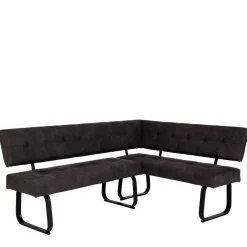 Moderne Microfaser Eckbank mit Bügelgestell - Elfetes^Wohnen Discount