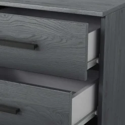 Moderne Nachtkommode in Eiche Grau - Carika^Wohnen Online
