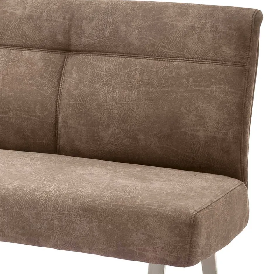 Moderne Polsterbank mit Edelstahl Gestell - Rund^Wohnen Discount