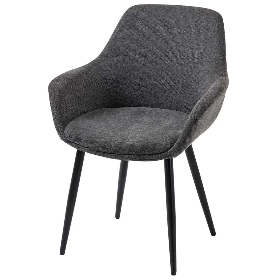 Wohnen Moderne Polsterstühle mit Armlehnen - Salottivo (2er Set)