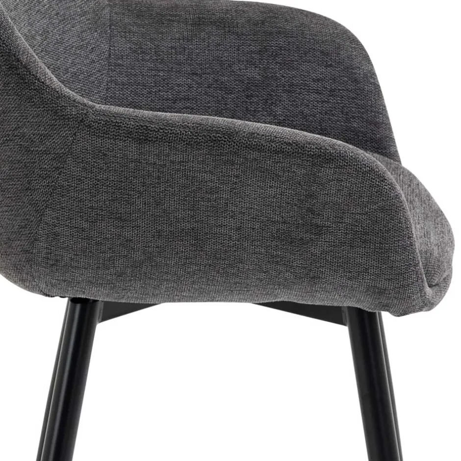 Wohnen Moderne Polsterstühle mit Armlehnen - Salottivo (2er Set)