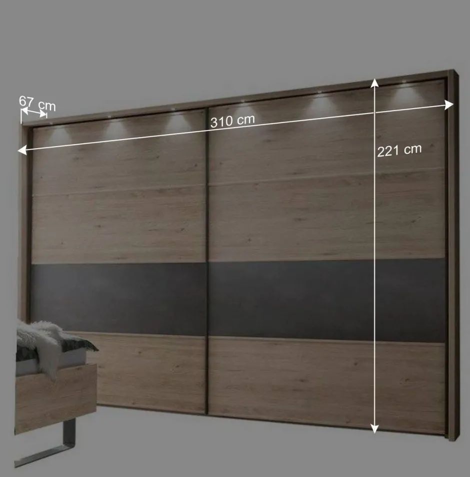 Wohnen Moderne Schlafzimmermöbel Kombi - Licruva (vierteilig)