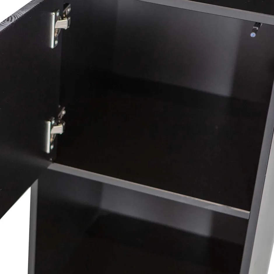 Moderne Schrankwand in Schwarz - Niwidus (fünfteilig)^Wohnen Discount