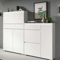 Wohnen Moderne Schuh-Kombikommode in Weiß - Dany