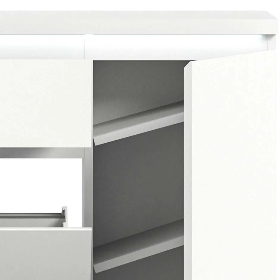 Wohnen Moderne Schuh-Kombikommode in Weiß - Dany