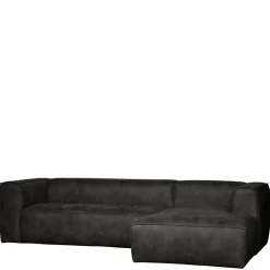 Wohnen Moderne Sofaecke in Schwarz Recyclingleder - Vlotho