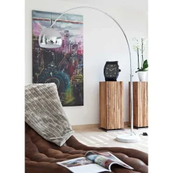 Wohnen Moderne Stehlampe Bogenleuchte in Chrom - Ina