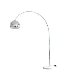 Wohnen Moderne Stehlampe Bogenleuchte in Chrom - Ina