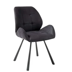 Wohnen Moderne Stühle in Grau Schwarz - Plovema (2er Set)