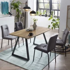 Moderne Tischgruppe mit vier Stühlen - Rubina (fünfteilig)^Wohnen Clearance