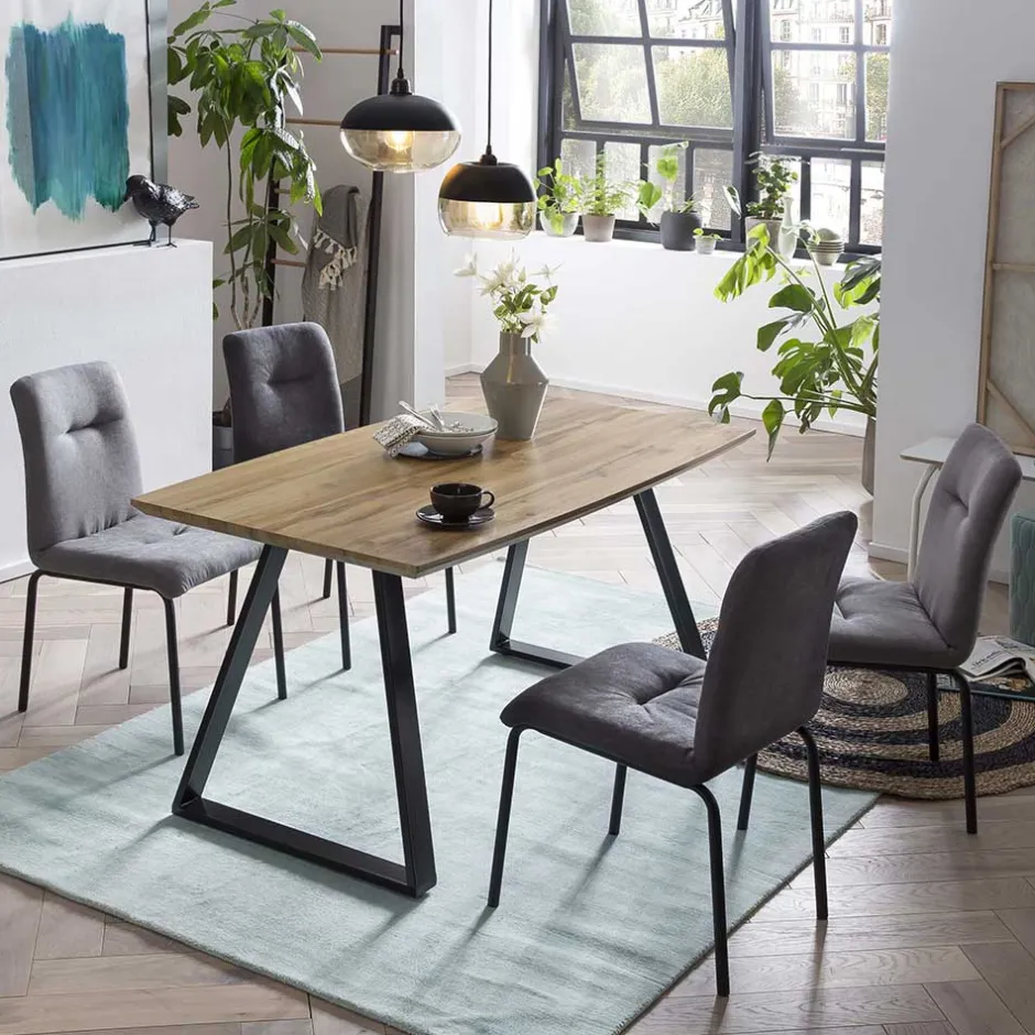 Moderne Tischgruppe mit vier Stühlen - Rubina (fünfteilig)^Wohnen Clearance