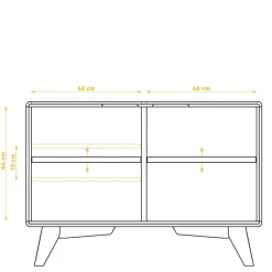 Moderne 2-türige Kommode in Weiß & Wildeiche - Diesta^Wohnen