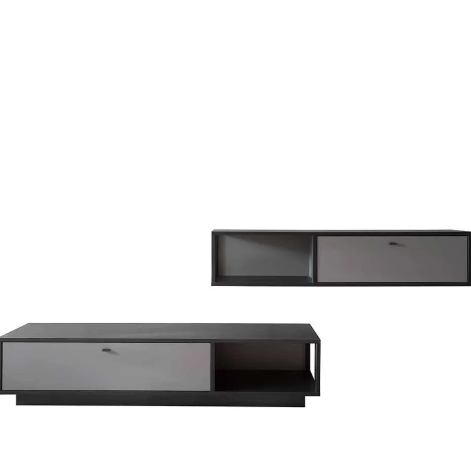 Moderne TV Anbauwand in Grau - Ridona (zweiteilig)^Wohnen Hot