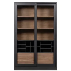 Wohnen Moderne Vitrine mit Glas Schiebetüren - Susanne