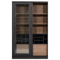 Wohnen Moderne Vitrine mit Glas Schiebetüren - Susanne