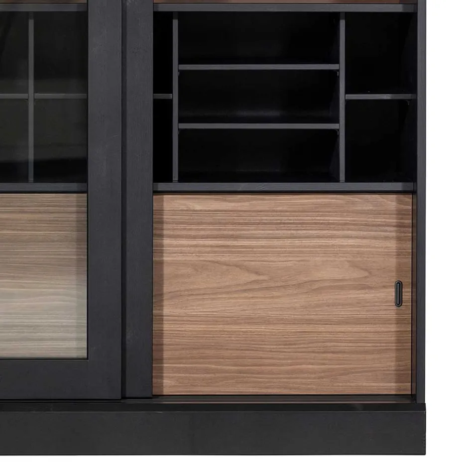 Wohnen Moderne Vitrine mit Glas Schiebetüren - Susanne