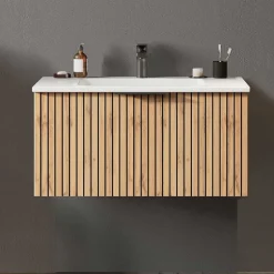 Wohnen Moderne Waschkonsole mit Einlassbecken - Crystoga