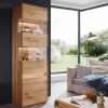 Moderne Wildeiche Vitrine 63x207x43 cm - Acmida^Wohnen Discount