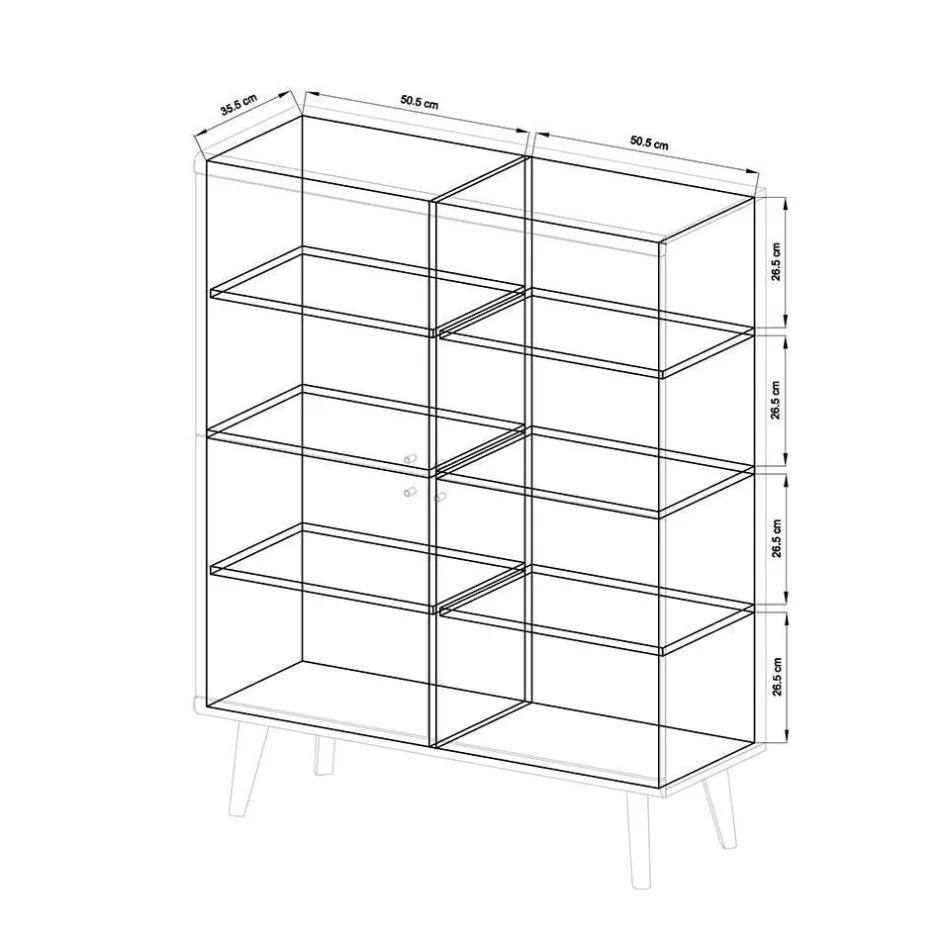 Moderne Wohnmöbel Kombi in Weiß - Cablos (fünfteilig)^Wohnen Outlet