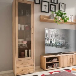 Wohnen Moderne Wohnwand aus Holz - Dulciana (vierteilig)