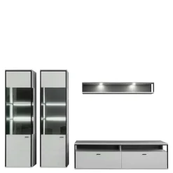 Wohnen Moderne Wohnwand-Möbel im Set - Loazin (vierteilig)