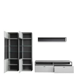 Wohnen Moderne Wohnwand-Möbel im Set - Loazin (vierteilig)