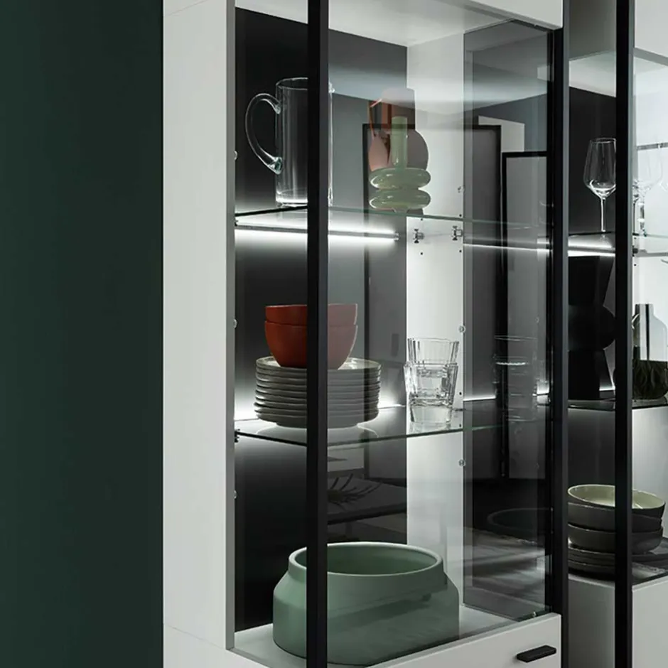 Wohnen Moderne Wohnwand-Möbel im Set - Loazin (vierteilig)