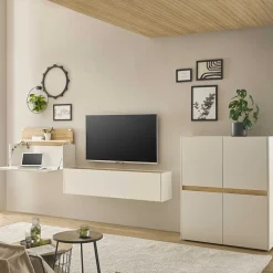 Wohnen Moderne Wohnzimmereinrichtung Schrank Set - Nonessia (dreiteilig)