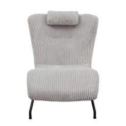 Wohnen Moderne Wohnzimmerliege mit Cord in Hellgrau - Speedy