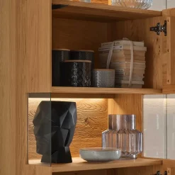 Moderne Wohnzimmervitrine aus Wildeiche Massivholz - Millena^Wohnen Sale
