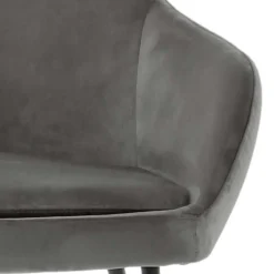 Moderner Armlehnenstuhl in Grau & Schwarz - Sazilo (2er Set)^Wohnen Hot