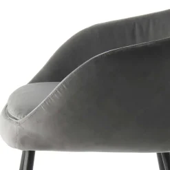 Moderner Armlehnenstuhl in Grau & Schwarz - Sazilo (2er Set)^Wohnen Hot