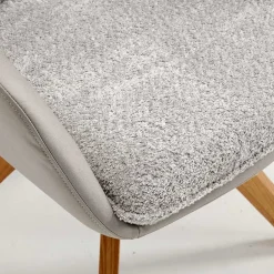 Wohnen Moderner Armlehnenstuhl in Grau - Lyra (2er Set)