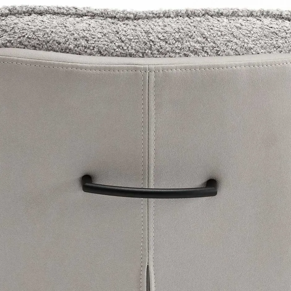 Wohnen Moderner Armlehnenstuhl in Grau - Lyra (2er Set)