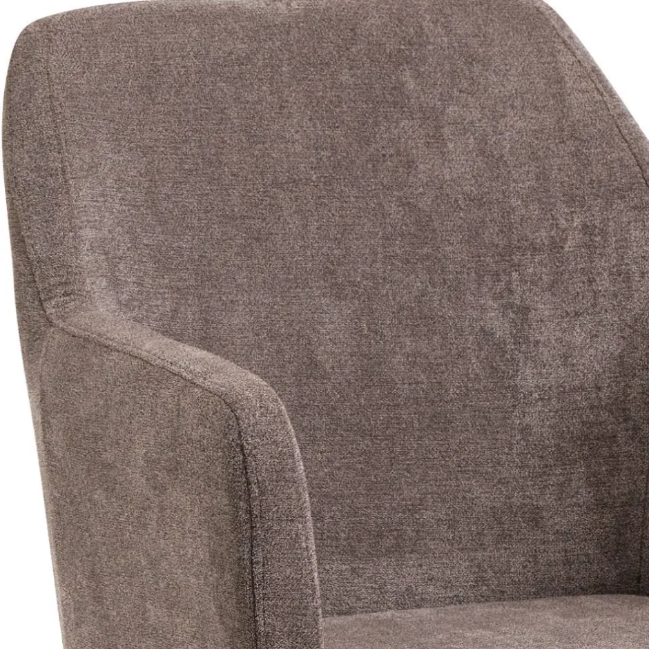 Moderner Armlehnenstuhl in Braun - Myrano^Wohnen