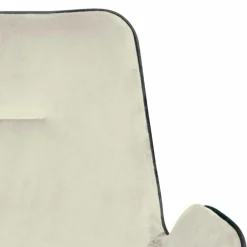 Wohnen Moderner Armlehnenstuhl in Creme Samtstoff - Trocios