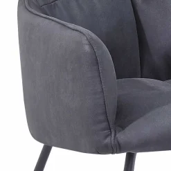 Wohnen Moderner Armlehnstuhl in Anthrazit - Clienti (2er Set)