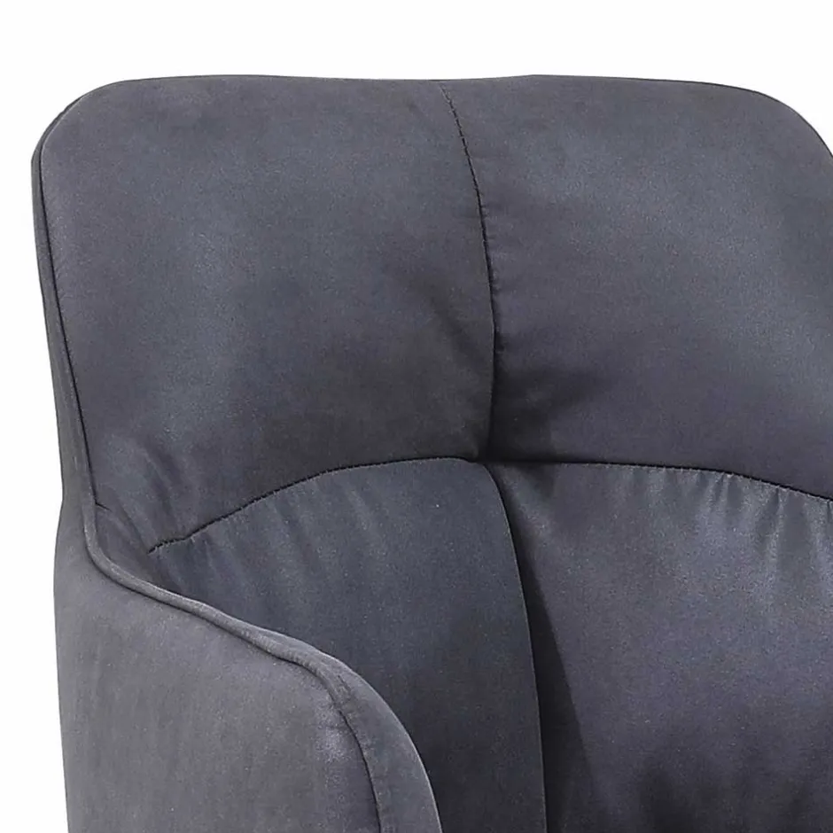 Wohnen Moderner Armlehnstuhl in Anthrazit - Clienti (2er Set)