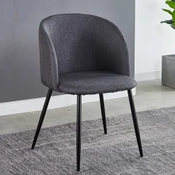 Moderner Armlehnstuhl in Dunkelgrau - Nauizia (2er Set)^Wohnen