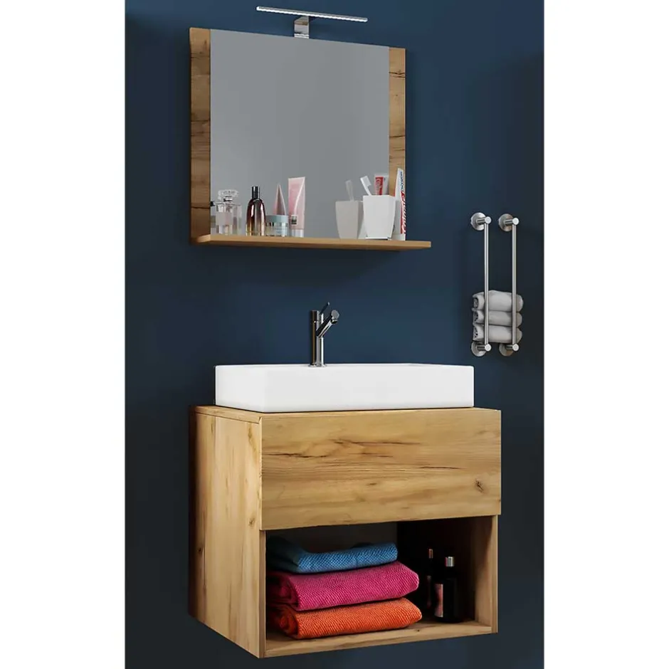 Wohnen Moderner Bad Waschplatz im Holz Look - Toulon (zweiteilig)