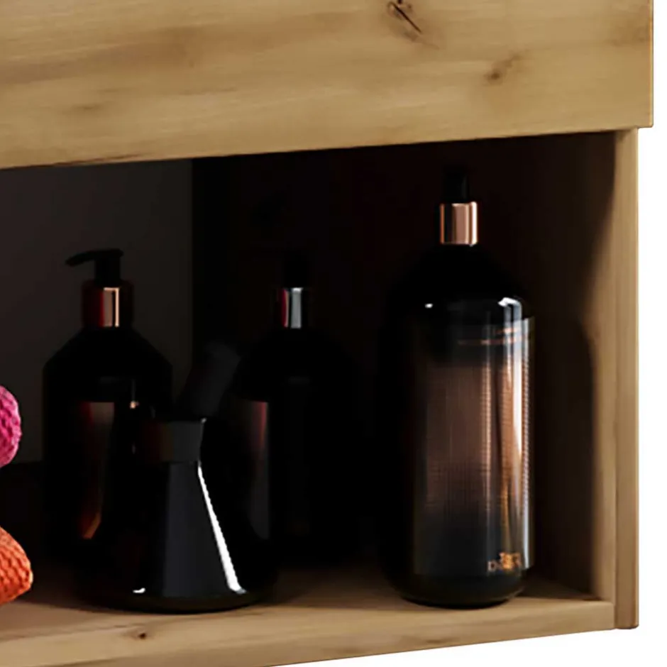 Wohnen Moderner Bad Waschplatz im Holz Look - Toulon (zweiteilig)