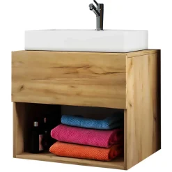 Wohnen Moderner Bad Waschplatz im Holz Look - Toulon (zweiteilig)