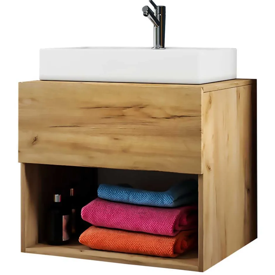 Wohnen Moderner Bad Waschplatz im Holz Look - Toulon (zweiteilig)