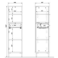 Wohnen Moderner Badezimmerschrank 125 cm hoch - Lucrino