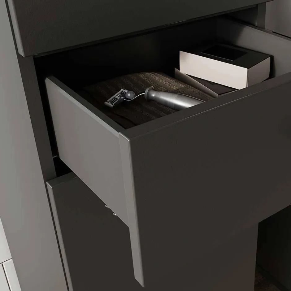 Wohnen Moderner Badezimmerschrank 125 cm hoch - Lucrino