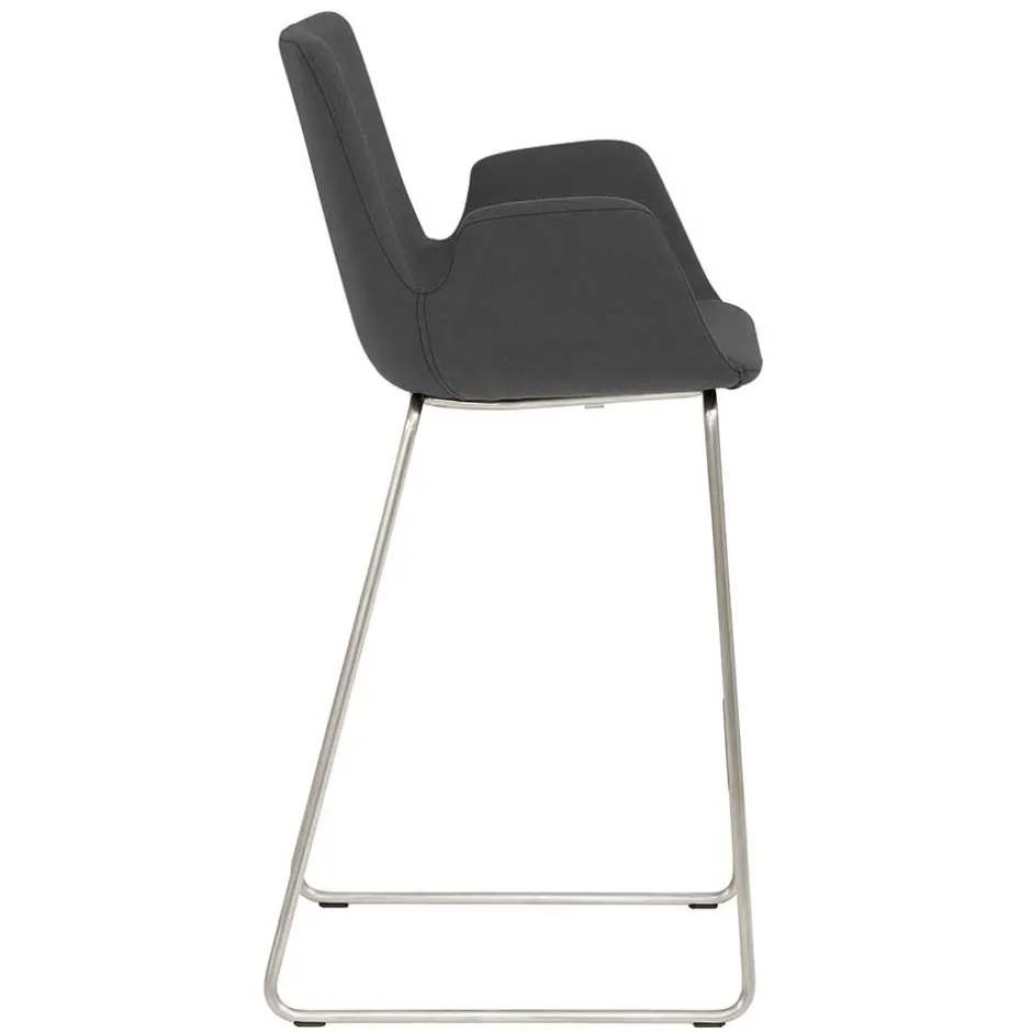 Moderner Barstuhl mit Armlehnen in Dunkelgrau - Vaiana^Wohnen Sale