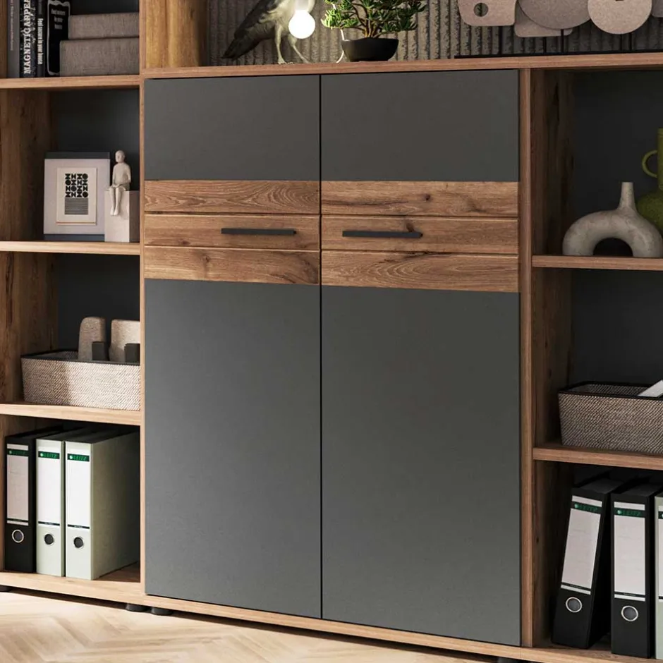 Moderner Büroschrank in Wildeichefarben - Lucios^Wohnen Sale