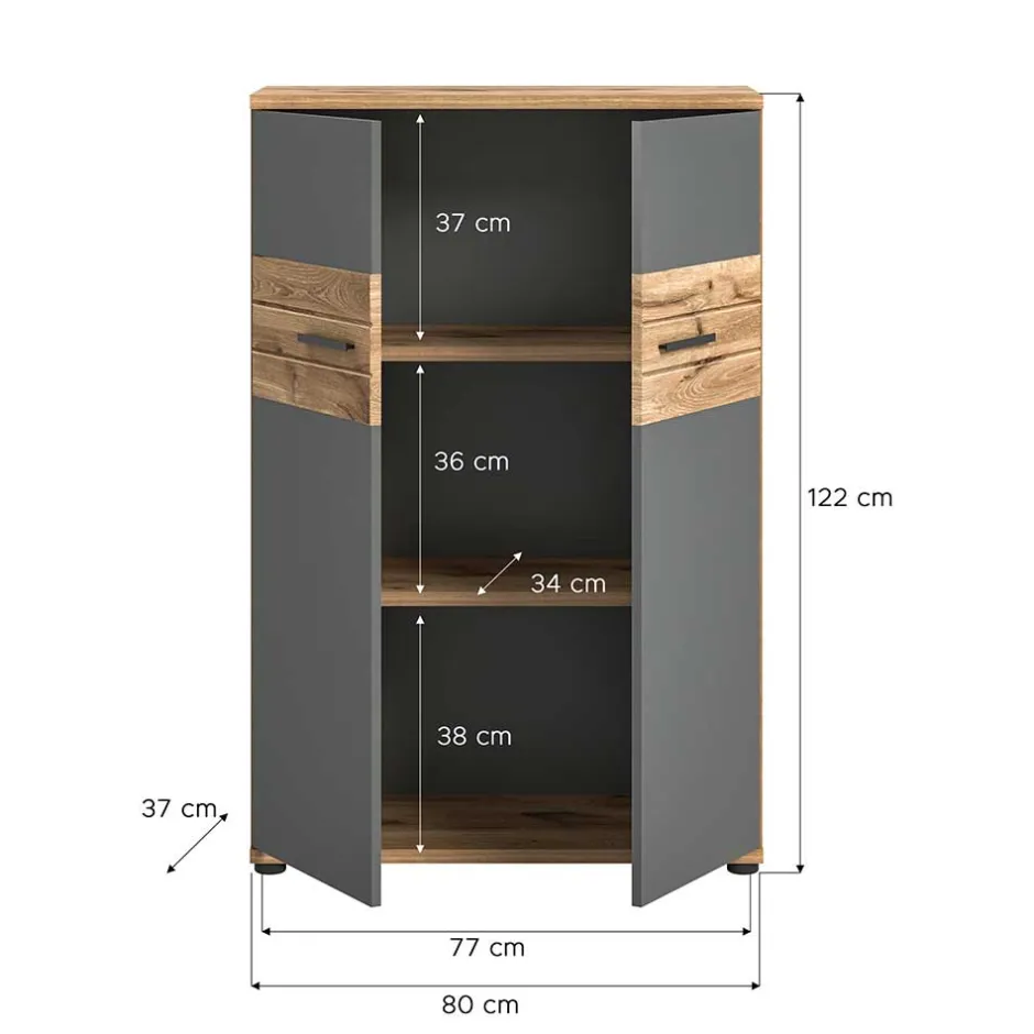 Moderner Büroschrank in Wildeichefarben - Lucios^Wohnen Sale